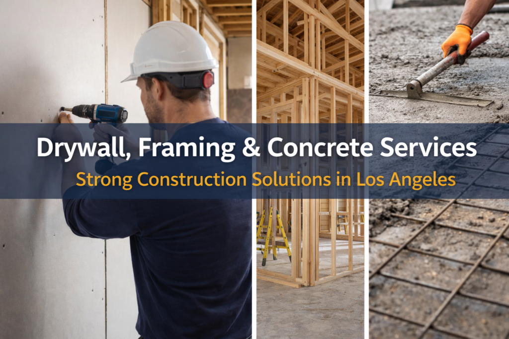 The Importance of Professional Drywall, Framing & Concrete Work for Long-Lasting Structures